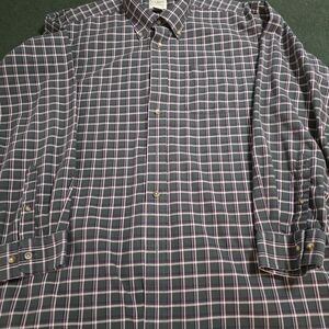 LL Bean Men's Plaid Shirt - Green and Brown